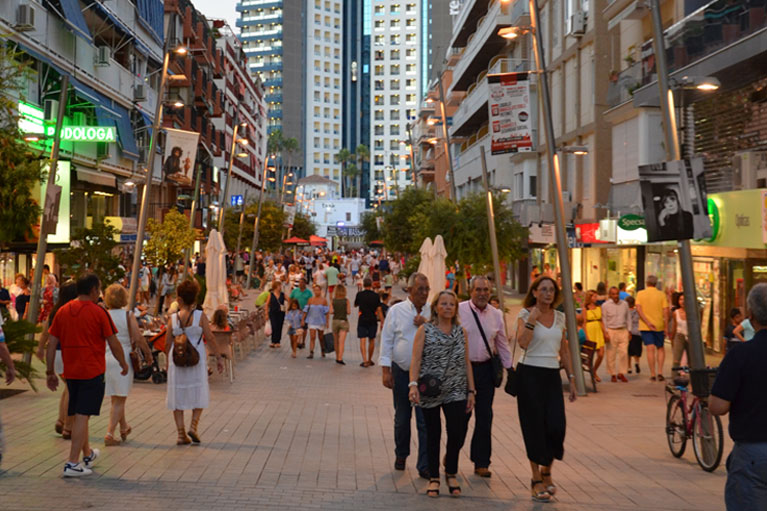 streets benidorm center